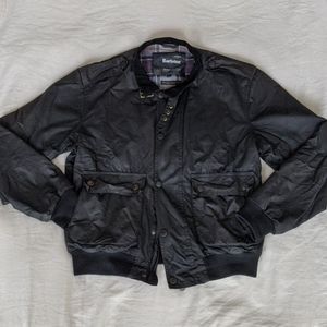 Vintage Barbour Wax Flyer Bomber Jacket Size Large